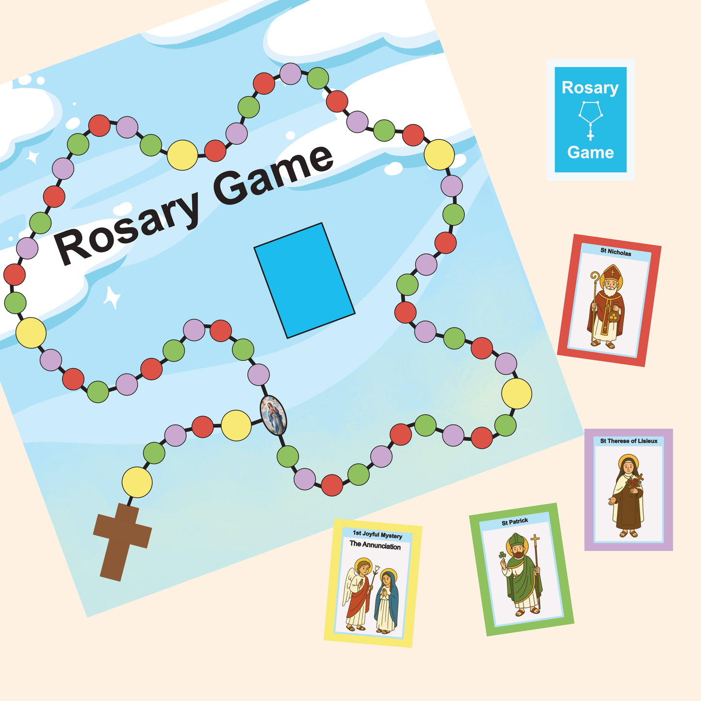 Rosary Game a Catholic Boad Game (Pre-order Special Price!!)