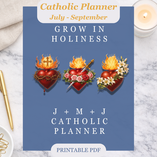 Catholic Planner 2026 | Grow in Holiness July-September Q3 (PDF Download)