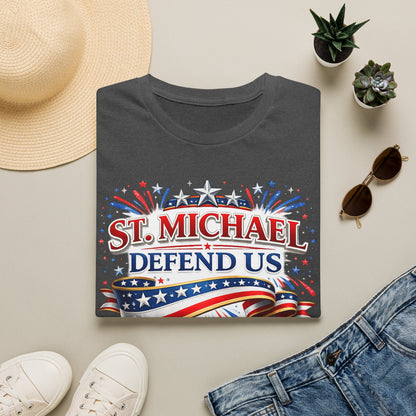 T-Shirt — St. Michael Defend Us Patriotic Guardian Angel Tee
