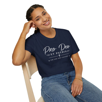 Pro Deo et Patria T‑Shirt — For God and Country Patriotic Faith Tee