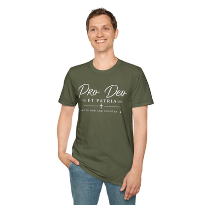 Pro Deo et Patria T‑Shirt — For God and Country Patriotic Faith Tee