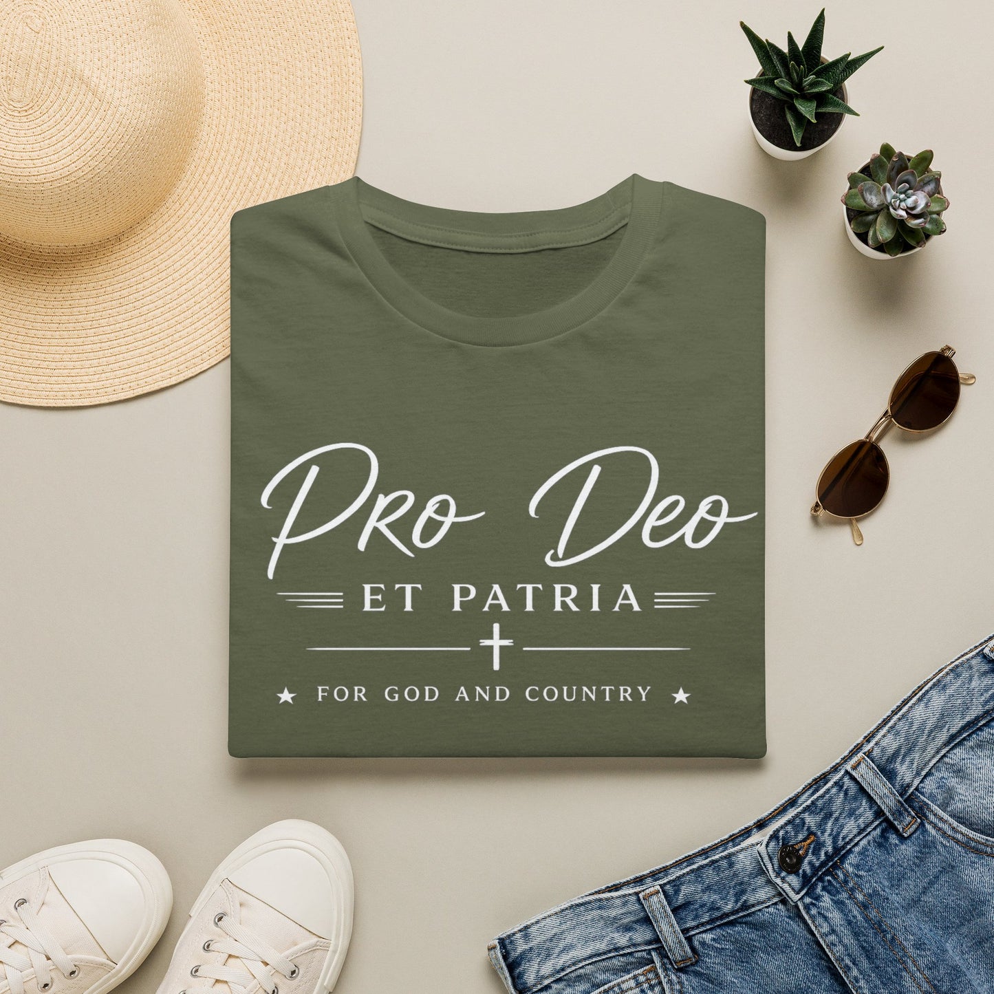 Pro Deo et Patria T‑Shirt — For God and Country Patriotic Faith Tee