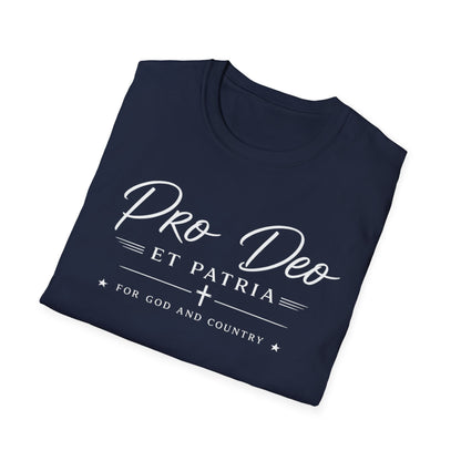 Pro Deo et Patria T‑Shirt — For God and Country Patriotic Faith Tee