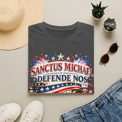 T-Shirt — Sanctus Michael Defende Nos Patriotic Saint Michael Protector Tee