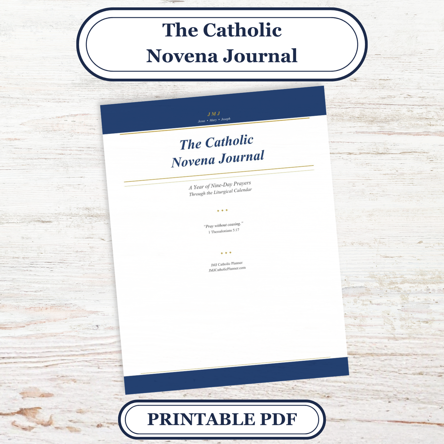 Catholic Novena Journal, Liturgical Year Prayers, 27 Novenas, Guided Tracker (PDF Download)