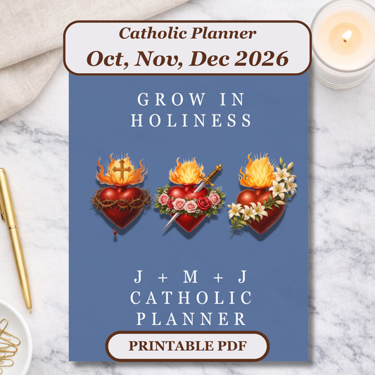 Catholic Planner 2026 | Grow in Holiness October-December Q4 (PDF Download)