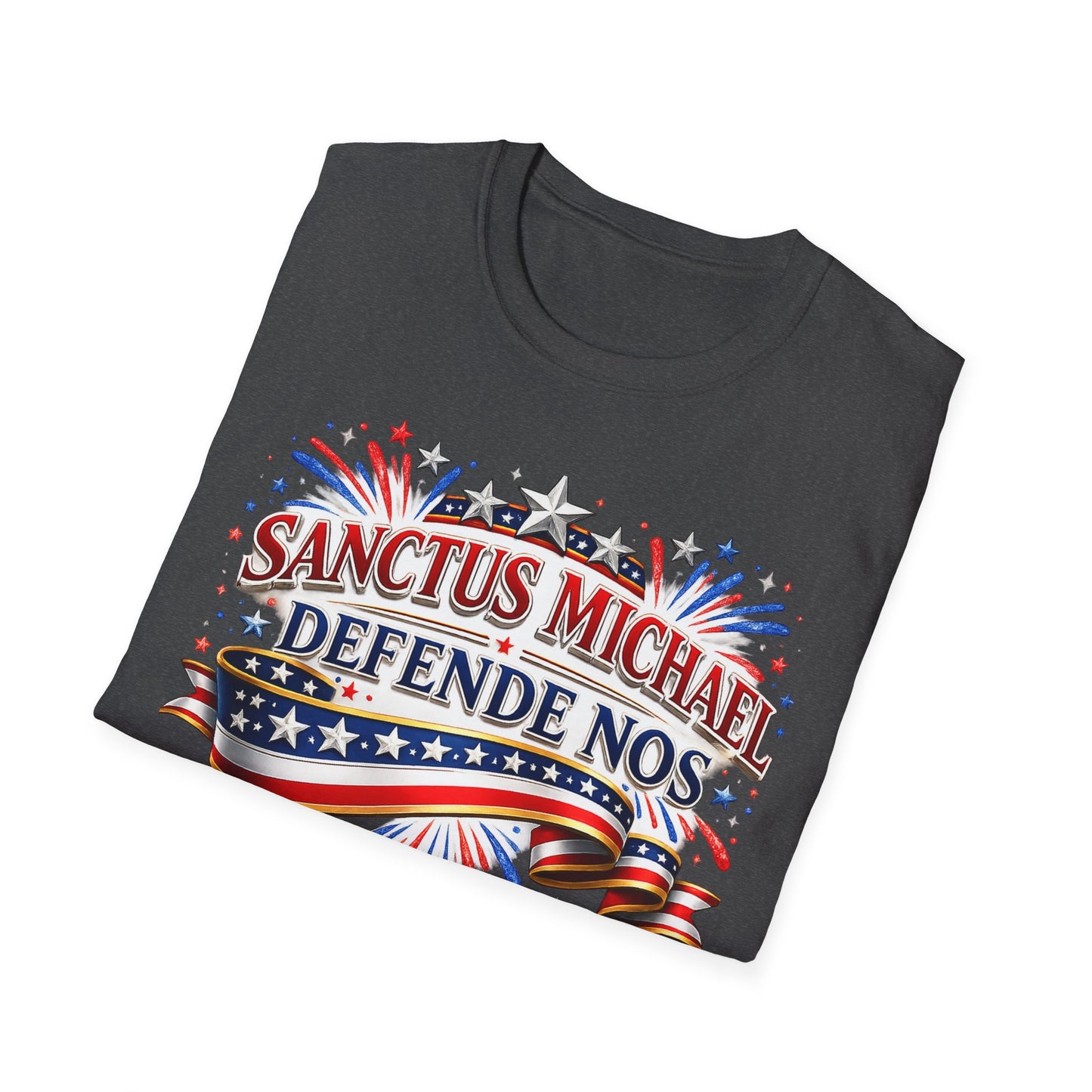 T-Shirt — Sanctus Michael Defende Nos Patriotic Saint Michael Protector Tee