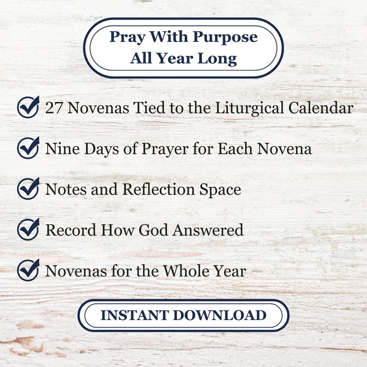 Catholic Novena Journal, Liturgical Year Prayers, 27 Novenas, Guided Tracker (PDF Download)