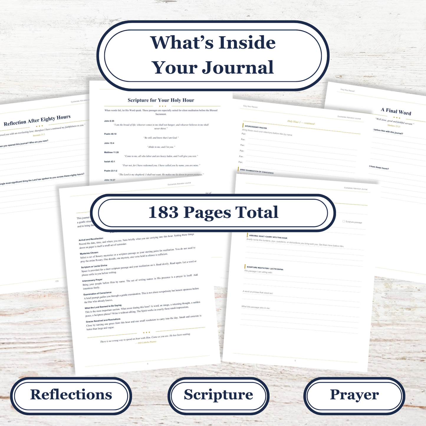 Guided Eucharistic Adoration Journal, Catholic Holy Hour Prayer (Printable PDF)