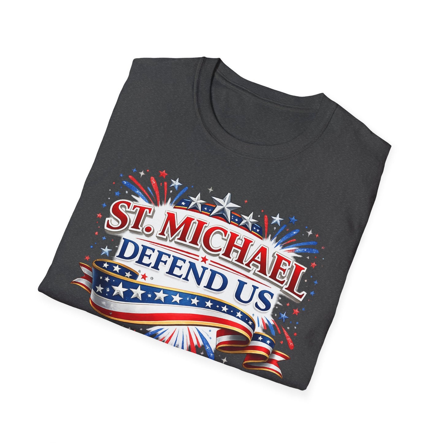 T-Shirt — St. Michael Defend Us Patriotic Guardian Angel Tee