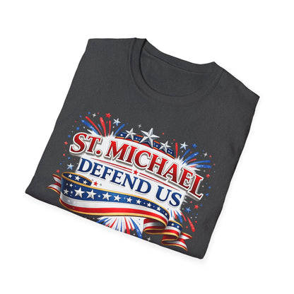 T-Shirt — St. Michael Defend Us Patriotic Guardian Angel Tee