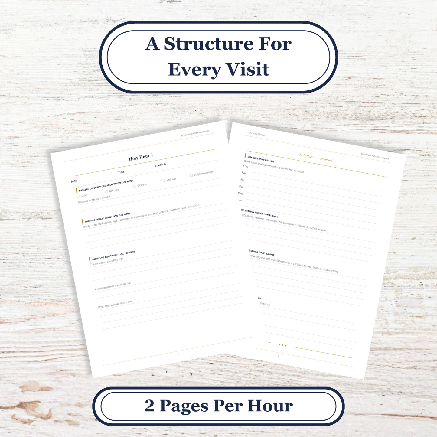 Guided Eucharistic Adoration Journal, Catholic Holy Hour Prayer (Printable PDF)