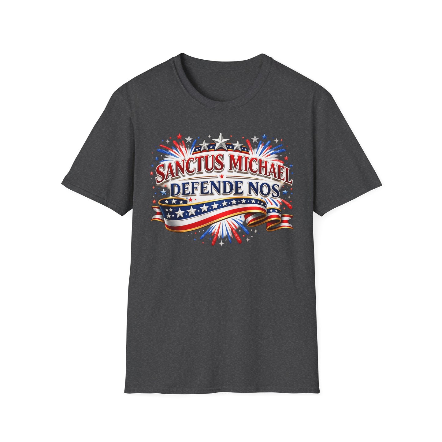 T-Shirt — Sanctus Michael Defende Nos Patriotic Saint Michael Protector Tee