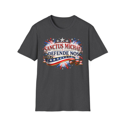 T-Shirt — Sanctus Michael Defende Nos Patriotic Saint Michael Protector Tee