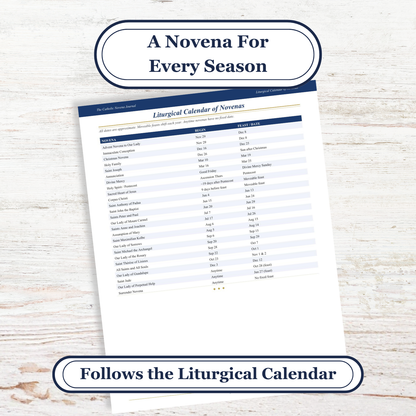 Catholic Novena Journal, Liturgical Year Prayers, 27 Novenas, Guided Tracker (PDF Download)