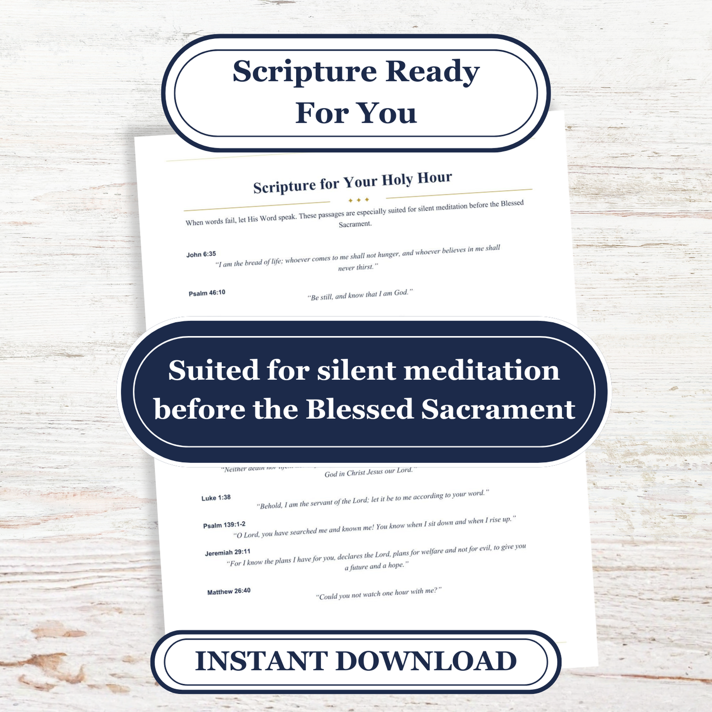 Guided Eucharistic Adoration Journal, Catholic Holy Hour Prayer (Printable PDF)