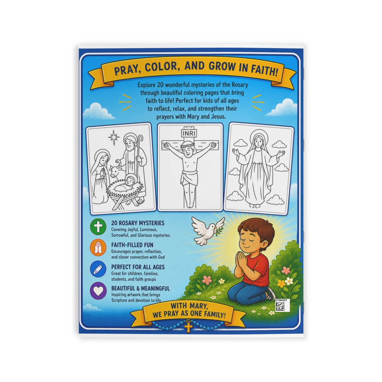 Rosary Coloring Book — My Rosary: 20 Mysteries Coloring & Prayer Activity Book