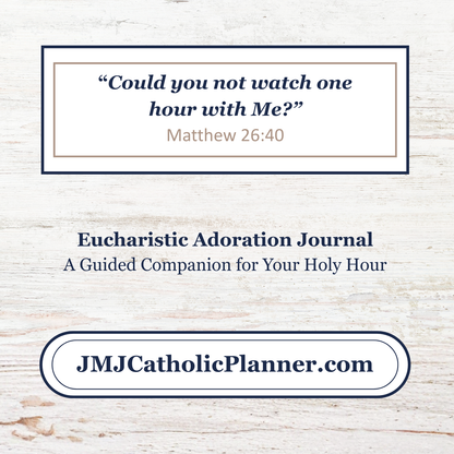 Guided Eucharistic Adoration Journal, Catholic Holy Hour Prayer (Printable PDF)