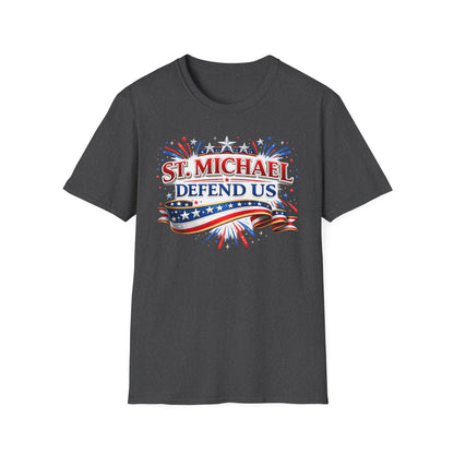 T-Shirt — St. Michael Defend Us Patriotic Guardian Angel Tee