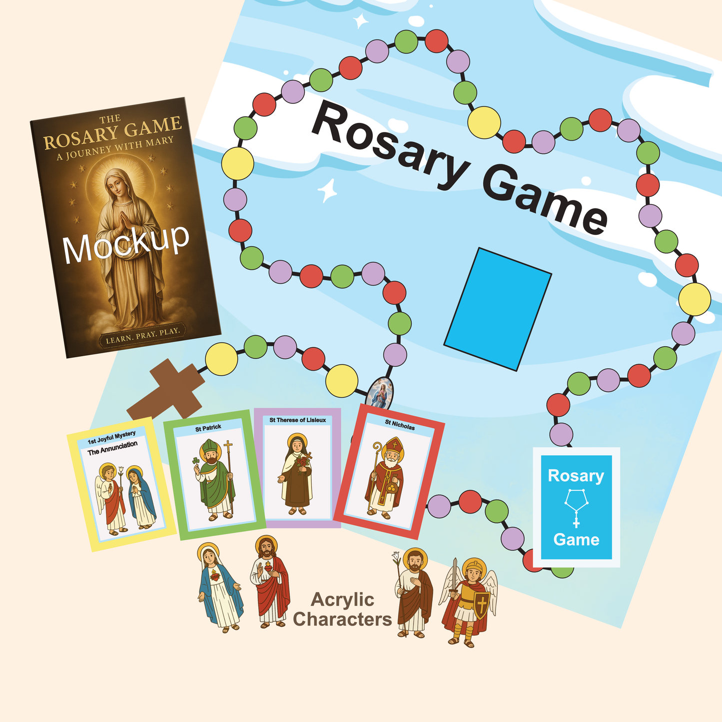 Rosary Game a Catholic Boad Game (Pre-order Special Price!!)