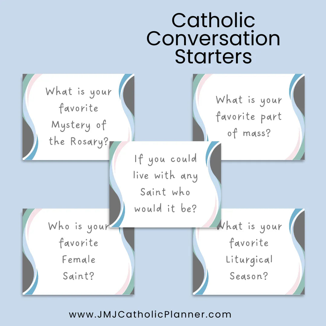 PDF Catholic Conversation Starter Cards | Thoughtful Faith-Based Questions for Families, Small Groups & Parish Life - Ludus Catholic Games