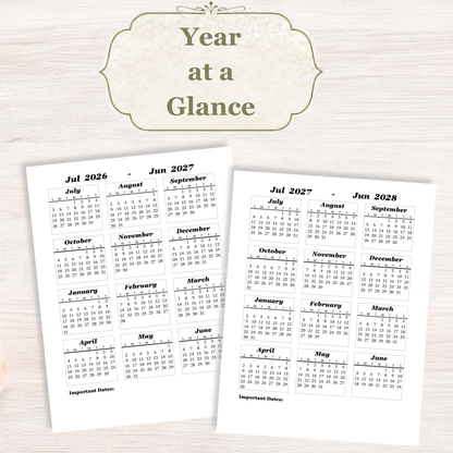 Traditional Latin Mass Catholic Planner 2026-2027 | Dashboard Weekly Layout | Printable PDF