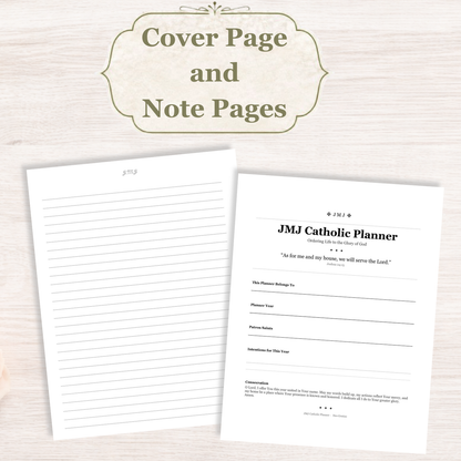 Traditional Latin Mass Catholic Planner 2026-2027 | Dashboard Weekly Layout | Printable PDF