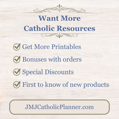 Traditional Latin Mass Catholic Planner 2026-2027 | Dashboard Weekly Layout | Printable PDF