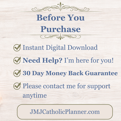 Traditional Latin Mass Catholic Planner 2026-2027 | Dashboard Weekly Layout | Printable PDF