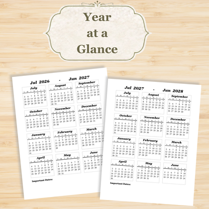 Traditional Latin Mass Catholic Planner 2026 July to Dec | Daily w/ Blocks Layout | Printable PDF