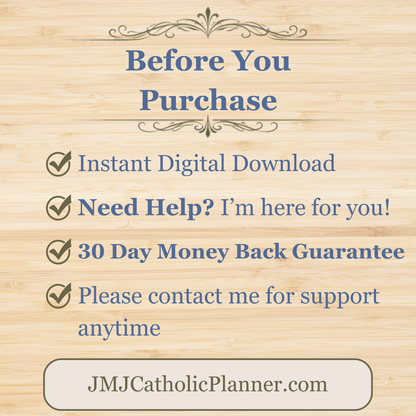 Traditional Latin Mass Catholic Planner 2026 July to Dec | Daily w/ Blocks Layout | Printable PDF