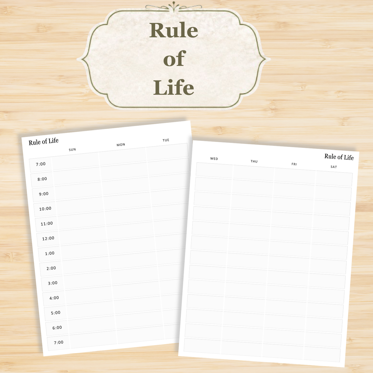 Traditional Latin Mass Catholic Planner 2027 Jan to Jun | Daily w/ Hours Layout | Printable PDF