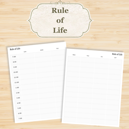 Traditional Latin Mass Catholic Planner 2027 Jan to Jun | Daily w/ Hours Layout | Printable PDF
