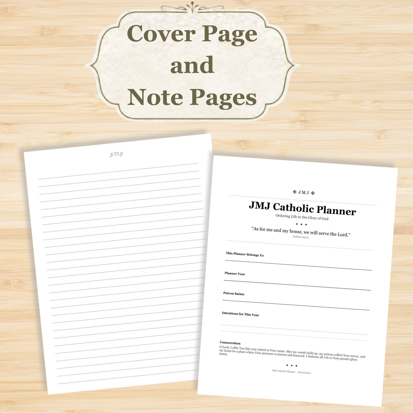 Traditional Latin Mass Catholic Planner 2026 July to Dec | Daily w/ Hours Layout | Printable PDF