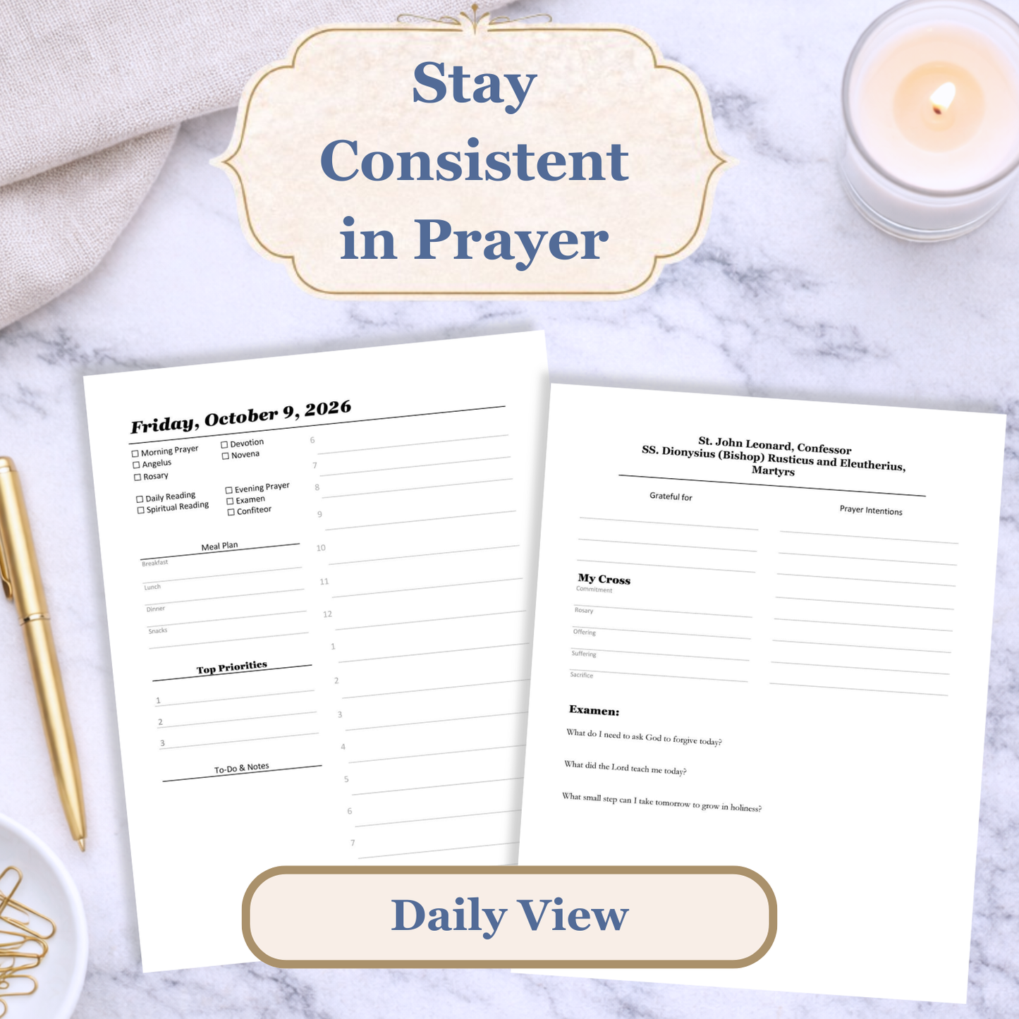 Catholic Planner 2026 | Grow in Holiness October-December Q4 (PDF Download) - Ludus Catholic Games