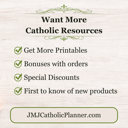 Traditional Latin Mass Catholic Planner 2026-2027 | Horizontal Weekly Layout | Printable PDF