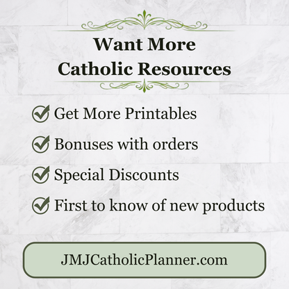 Traditional Latin Mass Catholic Planner 2026-2027 | Hourly Dashboard Weekly Layout | Printable PDF