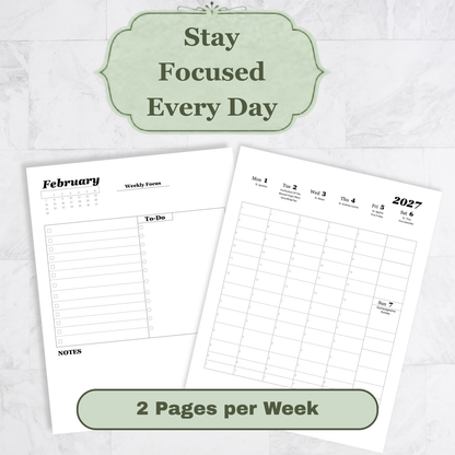 Traditional Latin Mass Catholic Planner 2026-2027 | Hourly Dashboard Weekly Layout | Printable PDF