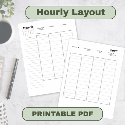 Traditional Latin Mass Catholic Planner 2026-2027 | Hourly Weekly Layout | Printable PDF