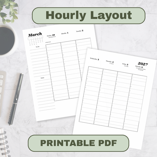 Traditional Latin Mass Catholic Planner 2026-2027 | Hourly Weekly Layout | Printable PDF