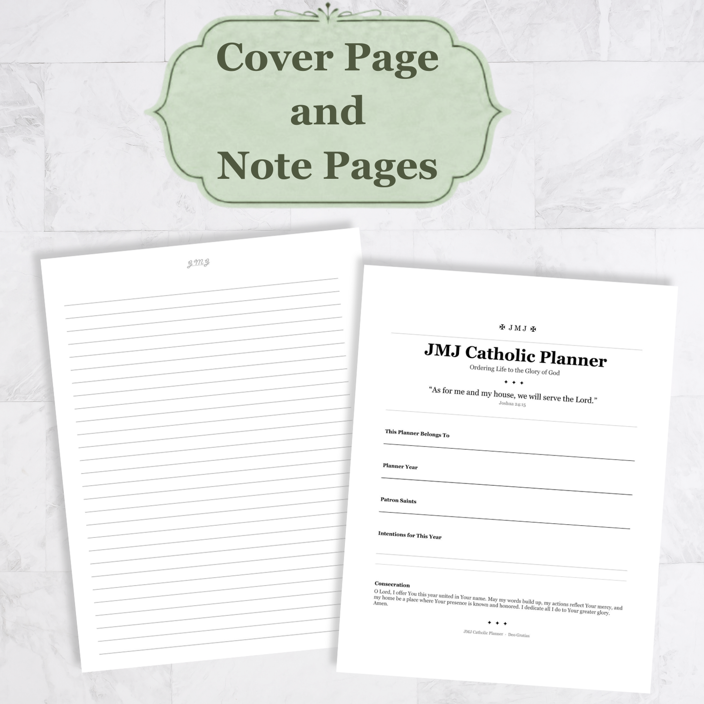 Traditional Latin Mass Catholic Planner 2026-2027 | Hourly Weekly Layout | Printable PDF