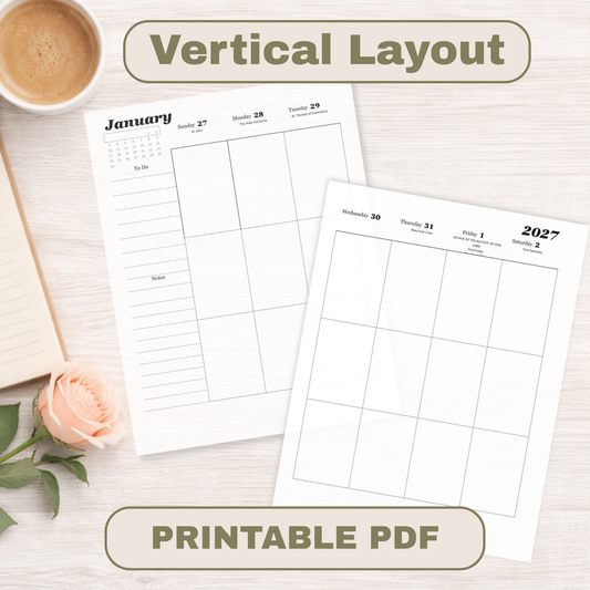 Traditional Latin Mass Catholic Planner 2026-2027 | Vertical Weekly Layout | Printable PDF
