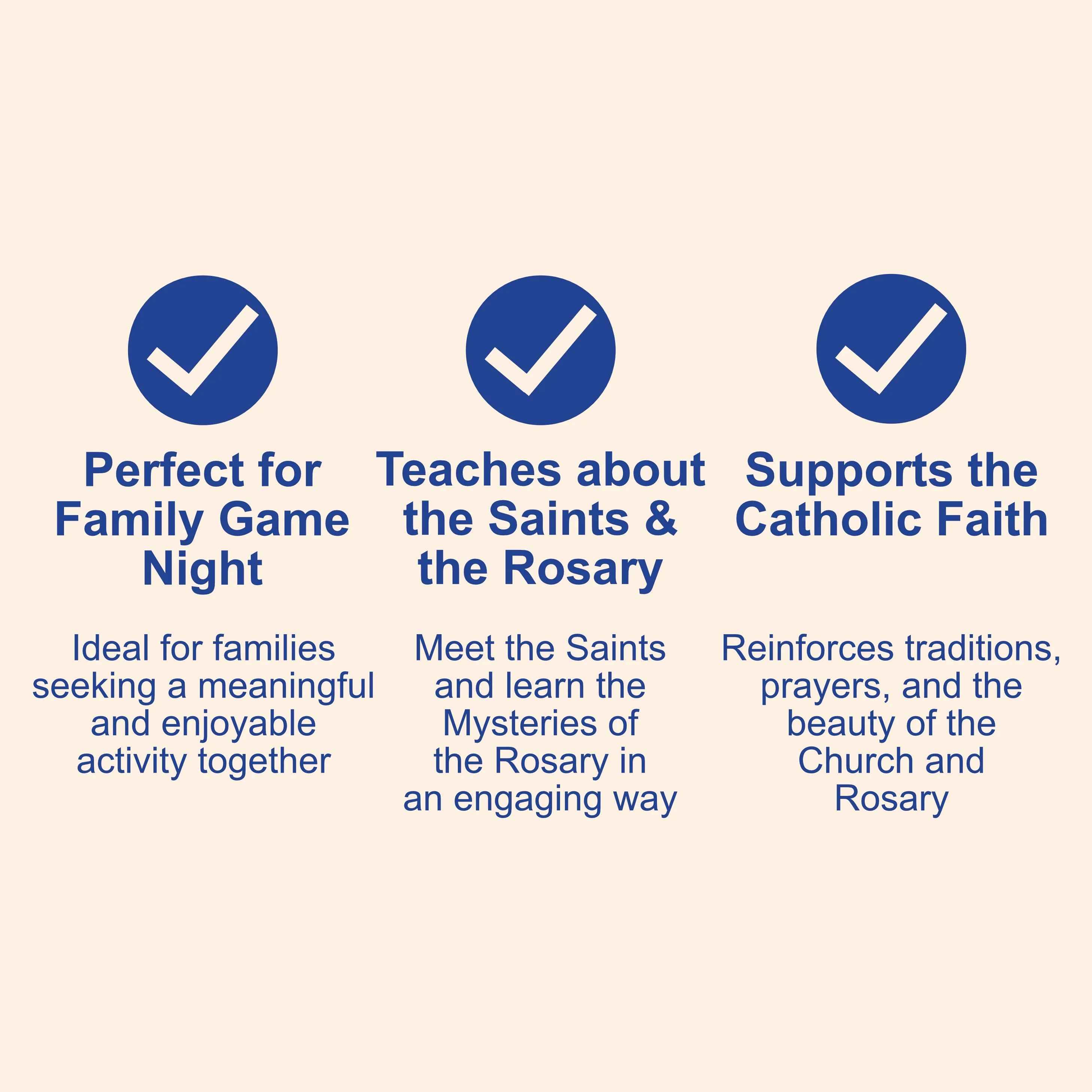 Catholic board game features