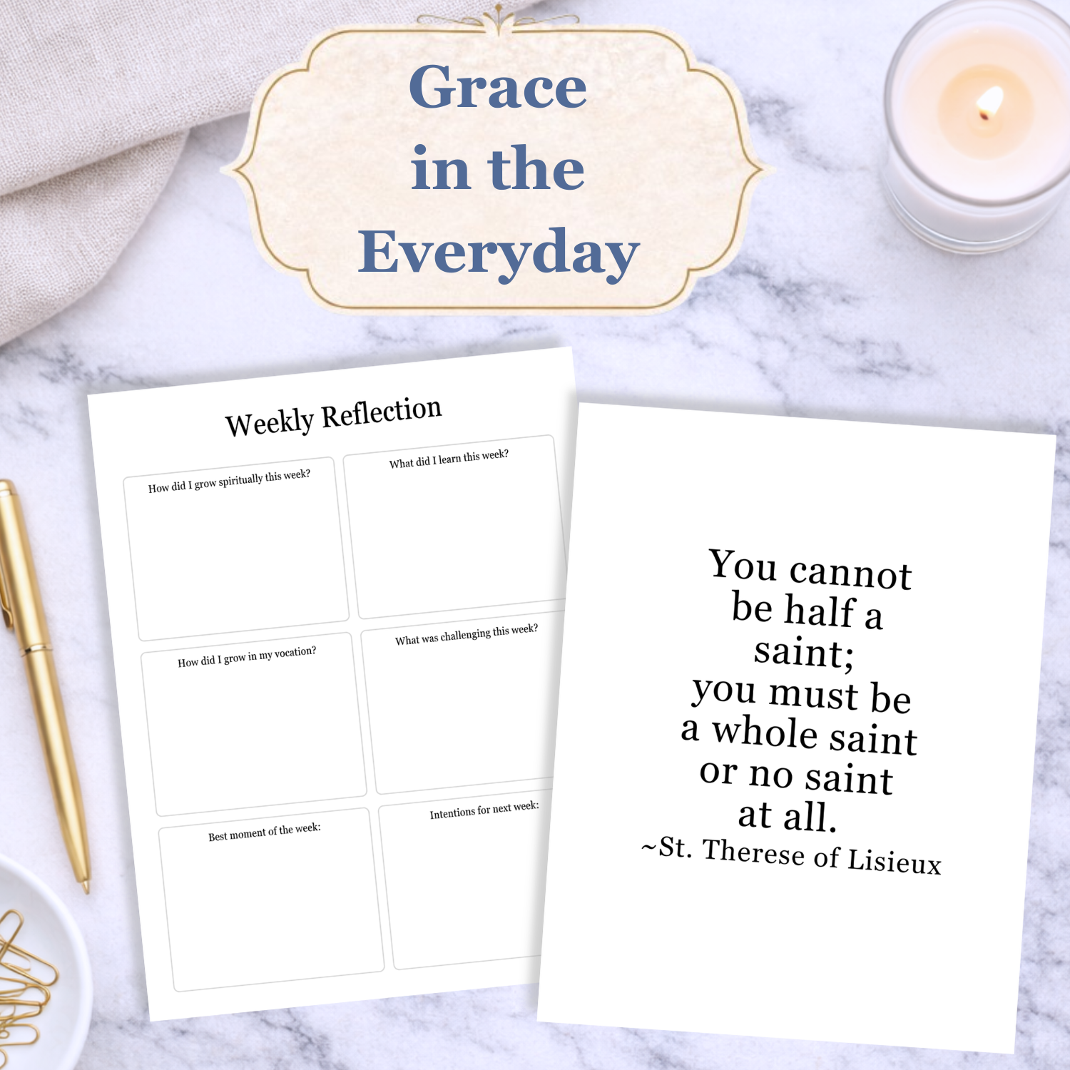 Grow in Holiness affordable Catholic life planner, Q4 2026, Advent and Christmas, Saint Maker Planner