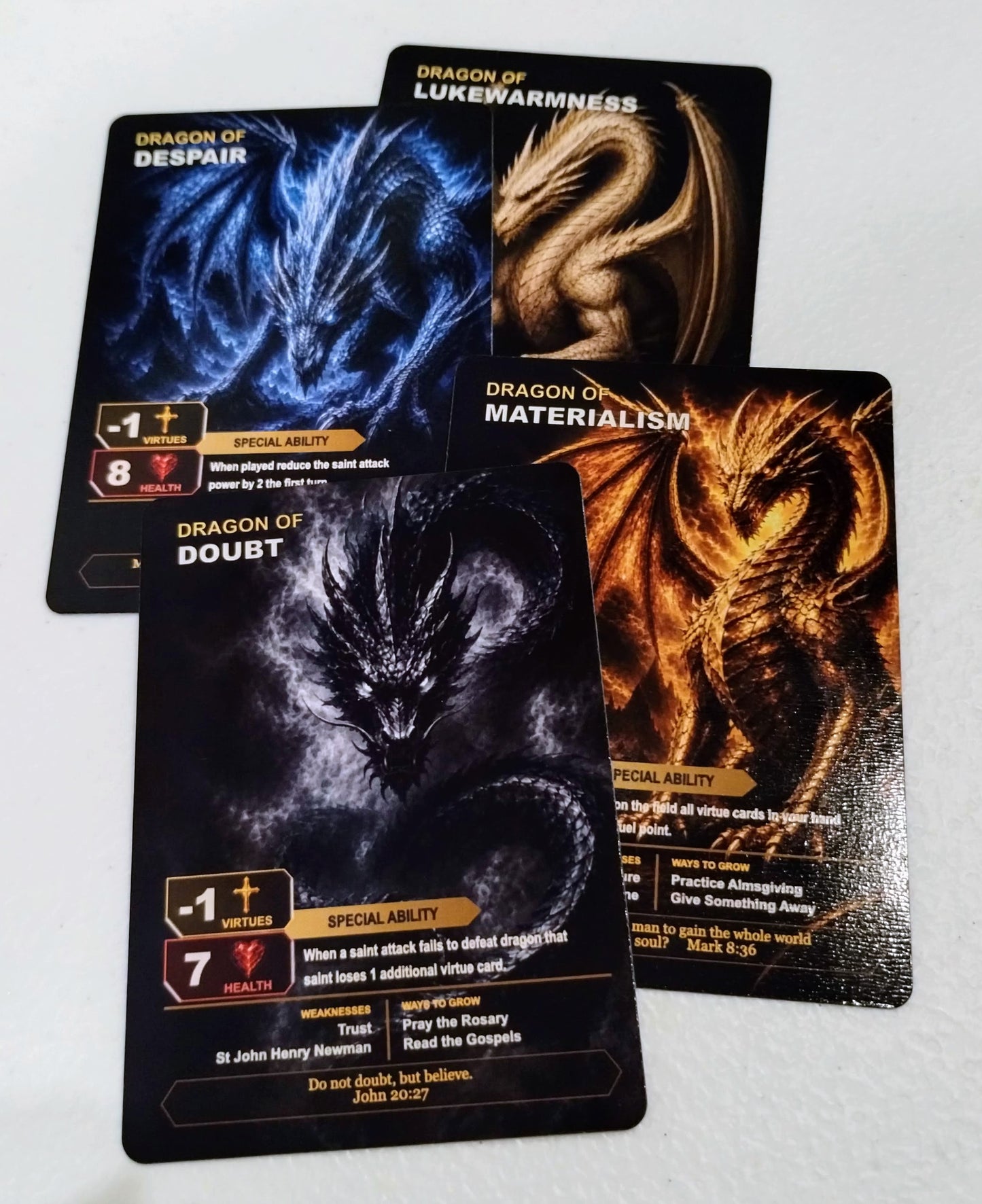 Saints & Dragons a Catholic Trading Card Game