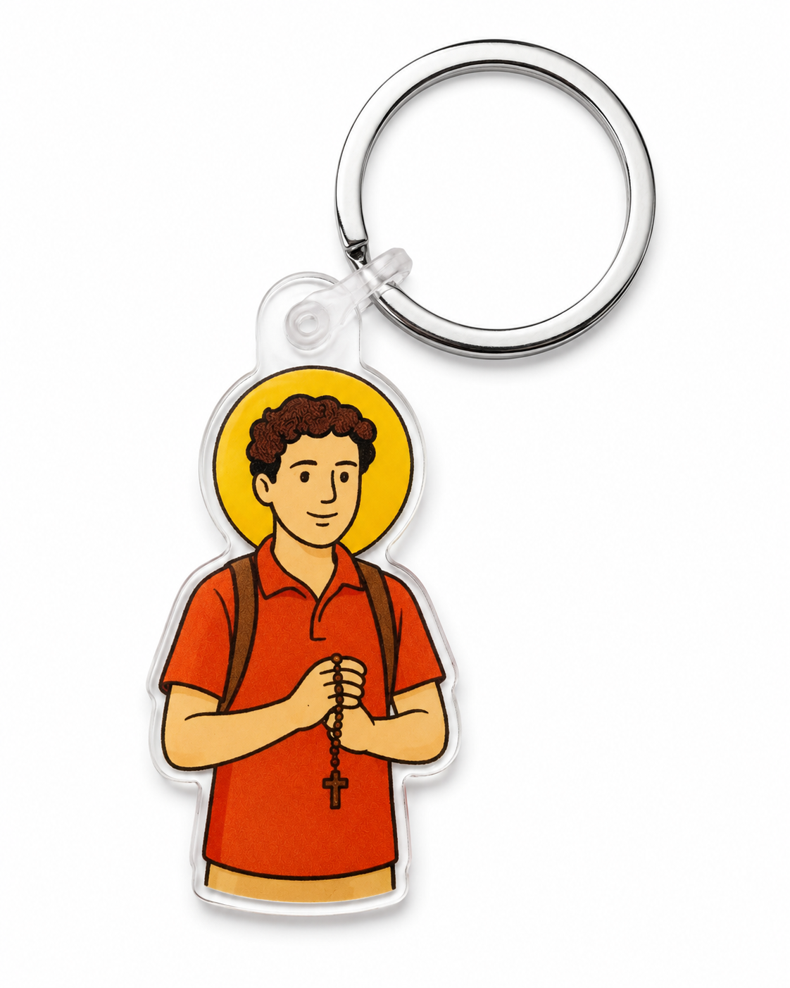 Saint Carlo Acutis keychain